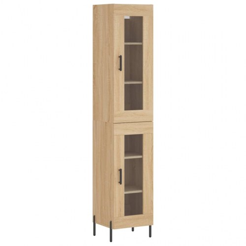 Skab 34,5x34x180 cm konstrueret træ sonoma-eg