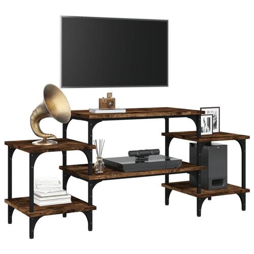 Tv-bord 117x35x52 cm konstrueret træ røget egetræsfarve