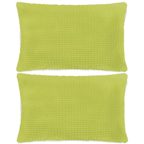 Pudesæt 2 stk. velour 40 x 60 cm grøn