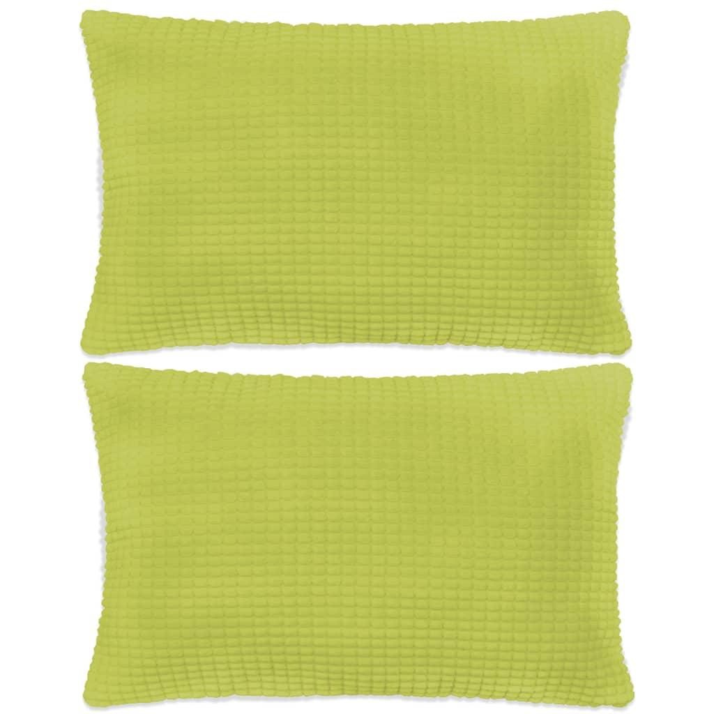 Pudesæt 2 stk. velour 40 x 60 cm grøn