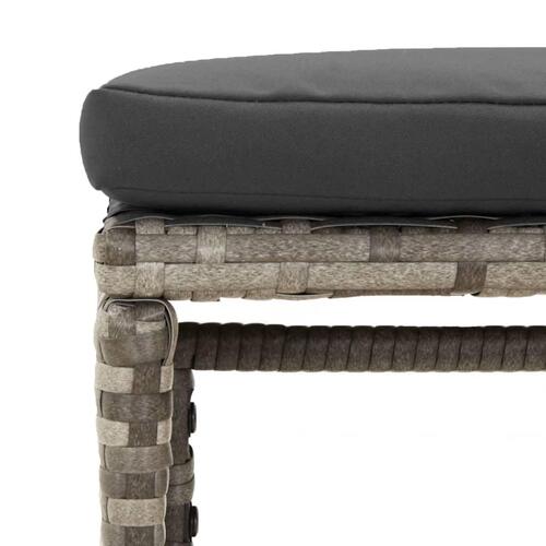Loungesæt til haven 6 dele med hynder polyrattan grå