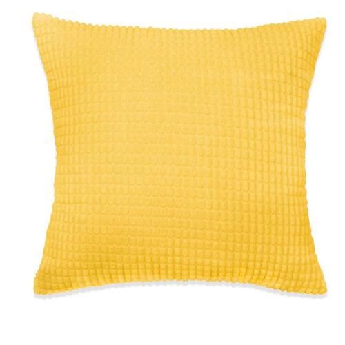 Pudesæt 2 stk. velour 45 x 45 cm gul