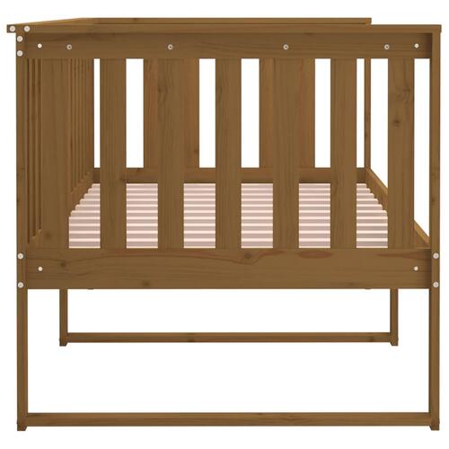 Daybed 90x200 cm massivt fyrretræ gyldenbrun
