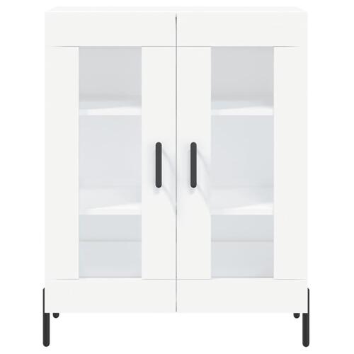 Højskab 69,5x34x180 cm konstrueret træ hvid