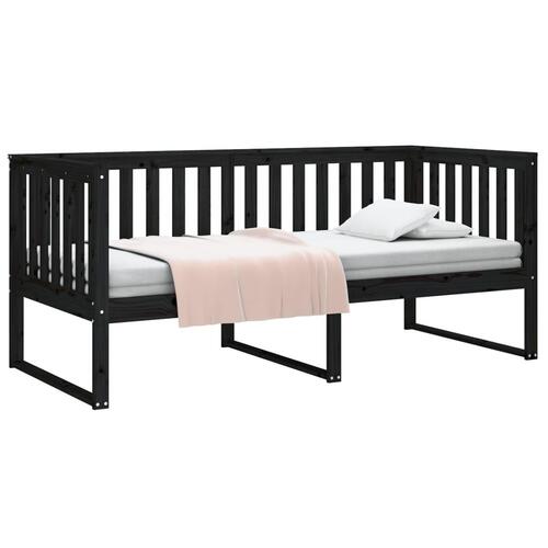 Daybed 90x200 cm massivt fyrretræ sort
