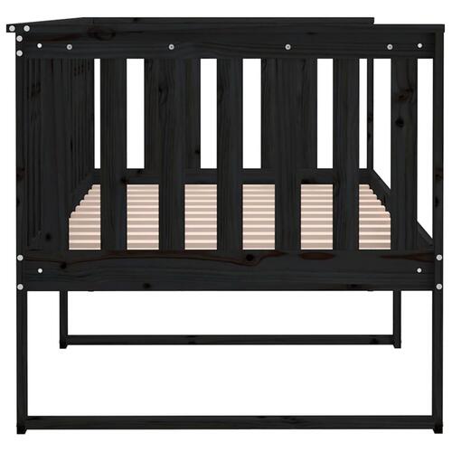 Daybed 90x200 cm massivt fyrretræ sort