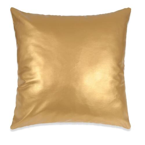 Pudebetræk 2 stk. PU 45 x 45 cm guldfarvet
