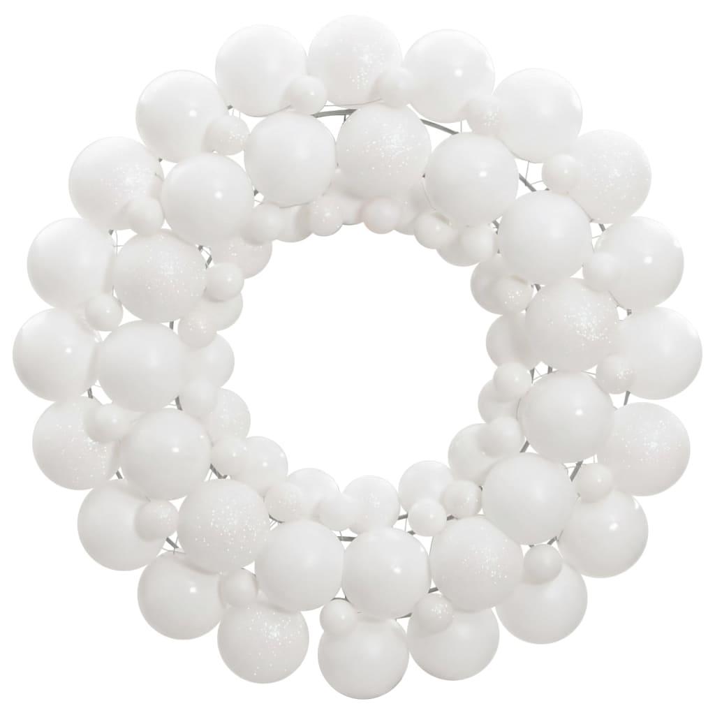 Julekrans 45 cm polystyren hvid