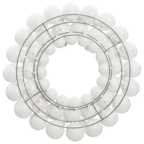 Julekrans 45 cm polystyren hvid