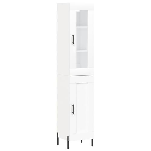 Skab 34,5x34x180 cm konstrueret træ hvid