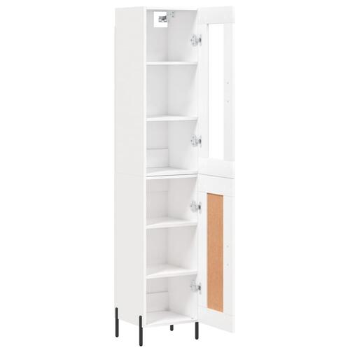 Skab 34,5x34x180 cm konstrueret træ hvid