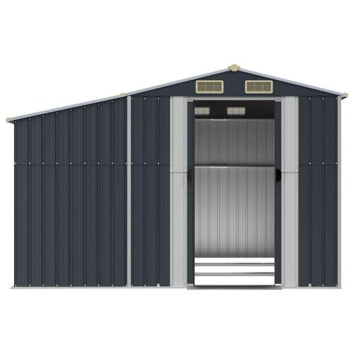 Haveskur 277x279x179 cm galvaniseret stål antracitgrå
