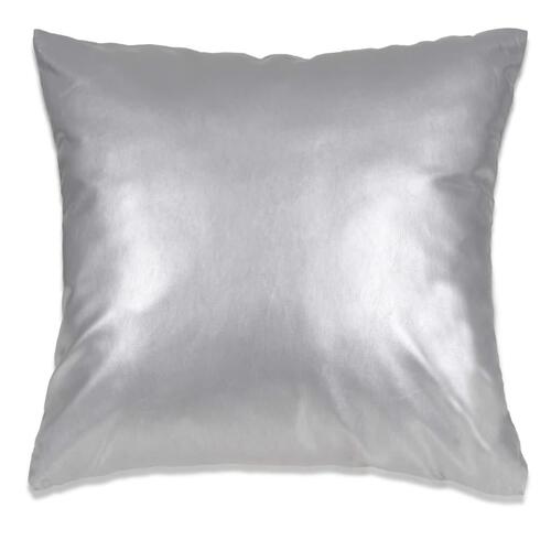Pudebetræk 2 stk. PU 45 x 45 cm sølvfarvet