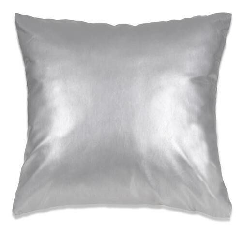 Pudesæt 2 stk. PU 60 x 60 cm sølvfarvet