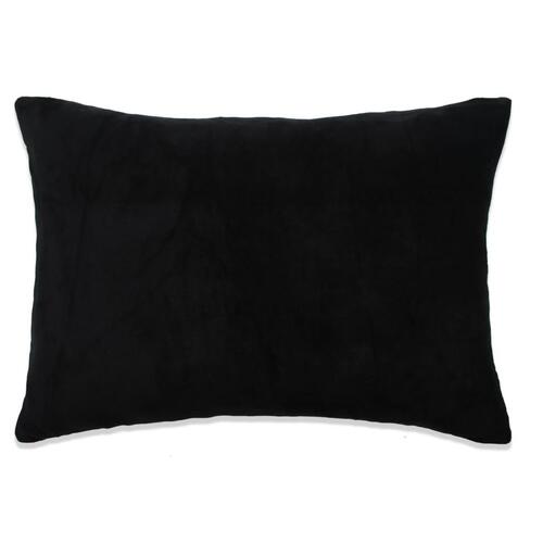 Pudesæt 2 stk. velour 40 x 60 cm sort