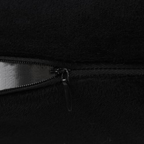 Pudesæt 2 stk. velour 60 x 60 cm sort