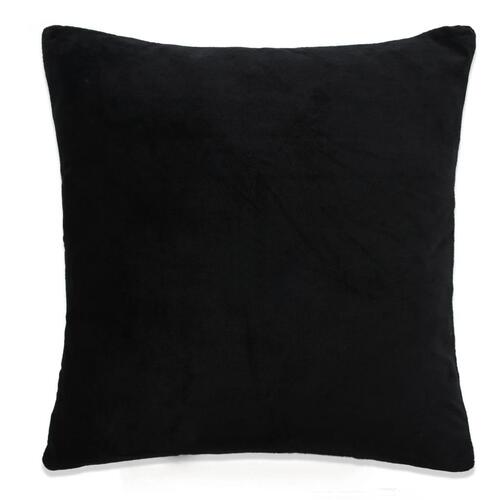 Pudebetræk 4 stk. velour 50 x 50 cm sort