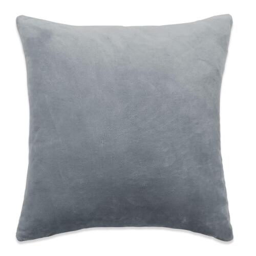 Pudebetræk 4 stk. velour 80 x 80 cm grå