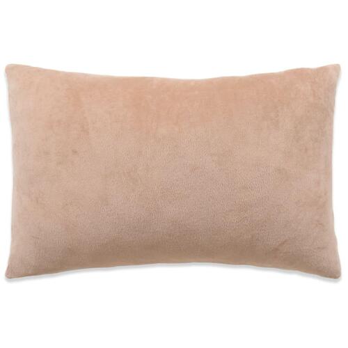 Pudesæt 2 stk. velour 40 x 60 cm beige