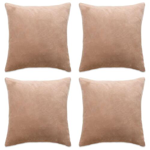 Pudebetræk 4 stk. 40x40 cm stof beige
