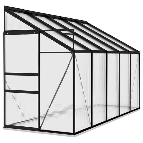 Drivhus 6,5 m³ aluminium antracitgrå