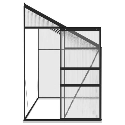 Drivhus 6,5 m³ aluminium antracitgrå