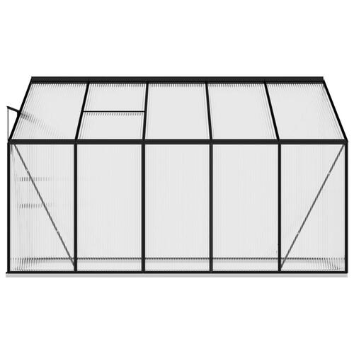 Drivhus 6,5 m³ aluminium antracitgrå