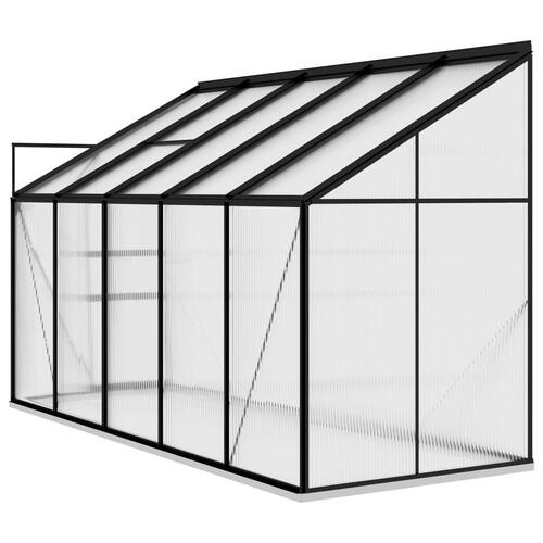 Drivhus 6,5 m³ aluminium antracitgrå