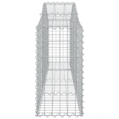 Buede gabionkurve - 4 stk. 200×30×60/80 cm i galvaniseret jern