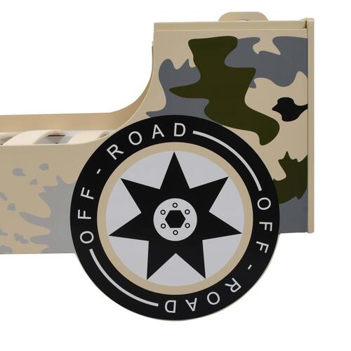 Barneseng terrængående bil 90 x 200 camouflage