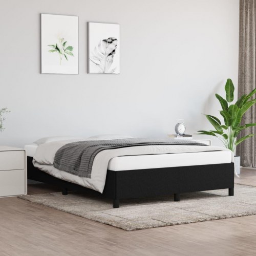 Sengeramme i stof - 140x190 cm, sort
