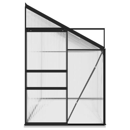 Drivhus 7,77 m³ aluminium antracitgrå