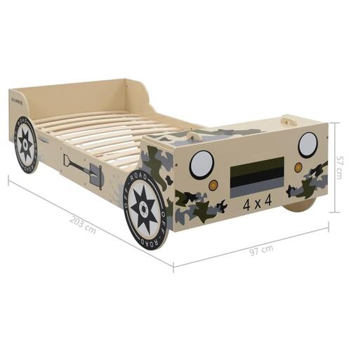 Barneseng terrængående bil 90 x 200 camouflage