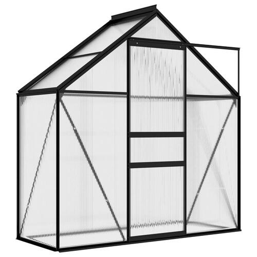 Drivhus 1,33 m² aluminium antracitgrå