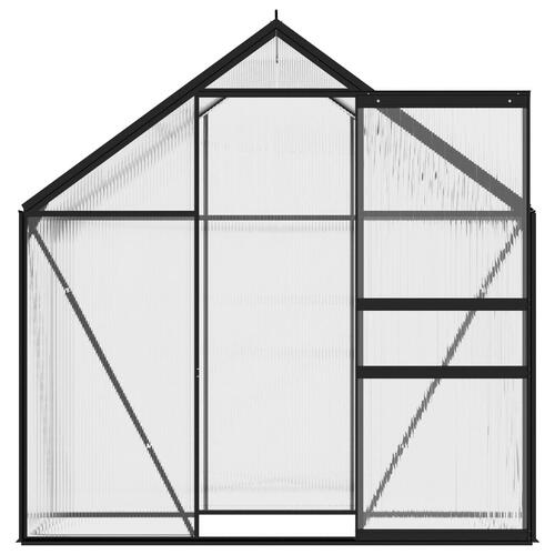 Drivhus 1,33 m² aluminium antracitgrå