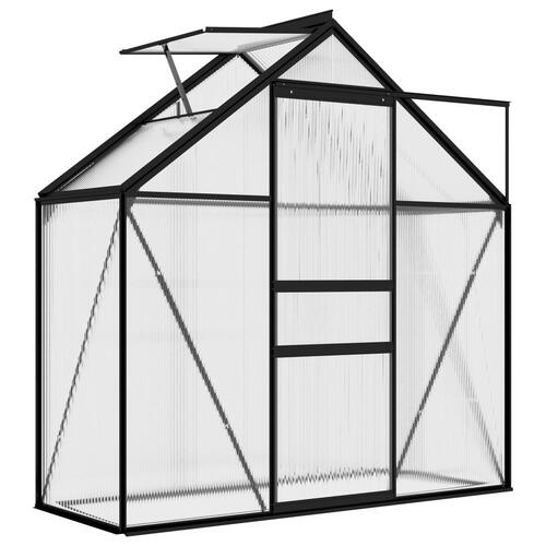 Drivhus 1,33 m² aluminium antracitgrå
