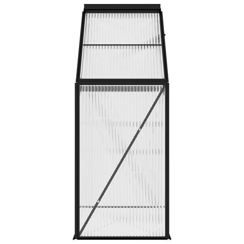 Drivhus 1,33 m² aluminium antracitgrå