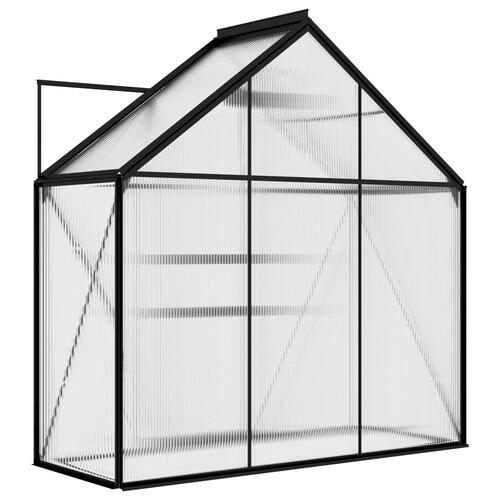 Drivhus 1,33 m² aluminium antracitgrå