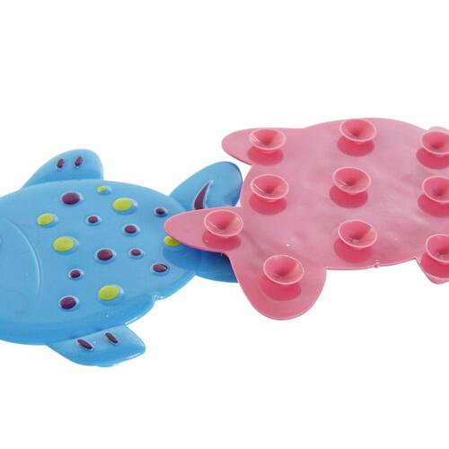 Bademåtte 13 x 1 x 10,5 cm Blå Pink Børns PVC Fisk (2 enheder)