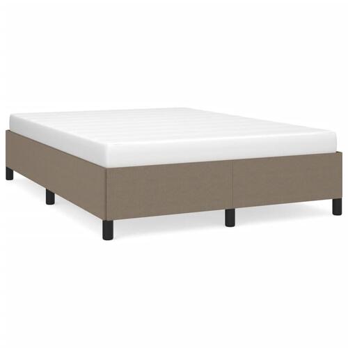 Sengeramme uden madras 140x190 cm stof gråbrun
