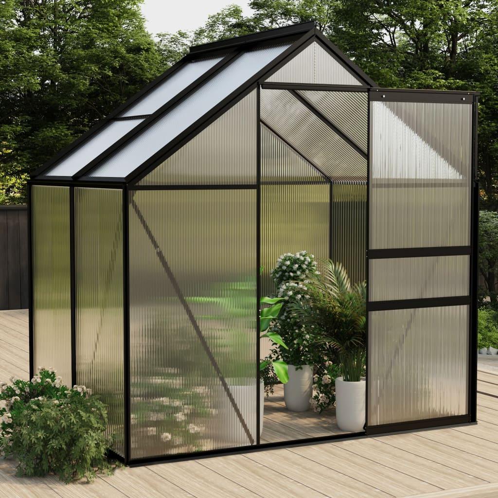 Drivhus 2,47 m² aluminium antracitgrå
