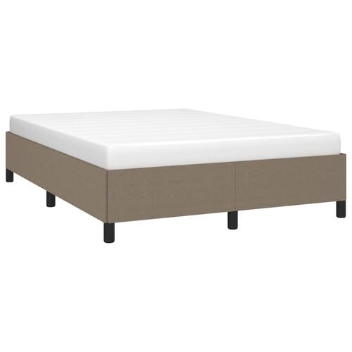 Sengeramme uden madras 140x190 cm stof gråbrun