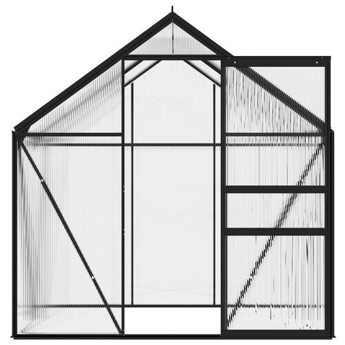 Drivhus 2,47 m² aluminium antracitgrå