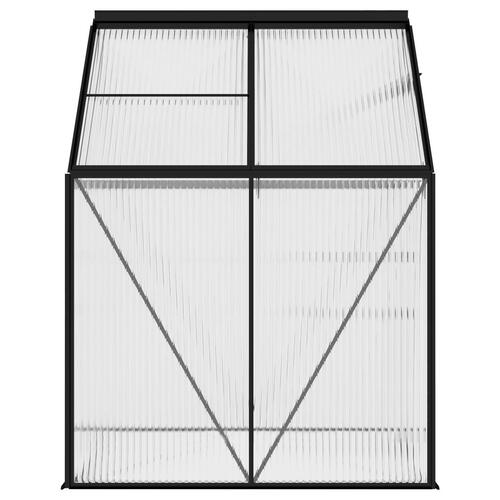 Drivhus 2,47 m² aluminium antracitgrå