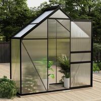 Drivhus 1,33 m² aluminium antracitgrå