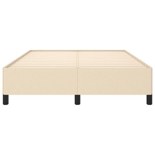 Sengeramme uden madras 140x190 cm stof cremefarvet