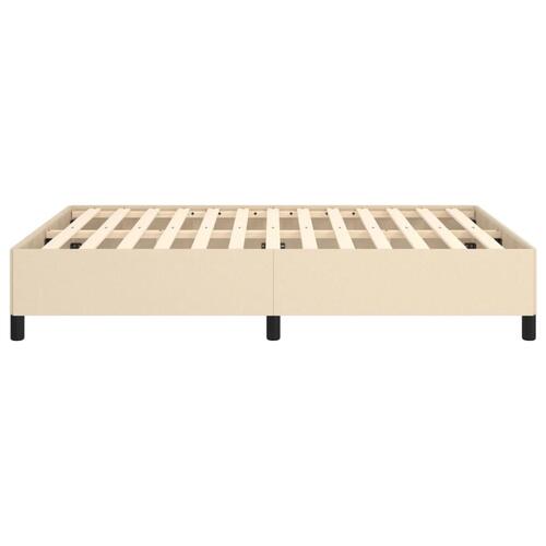 Sengeramme uden madras 140x190 cm stof cremefarvet