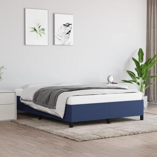 Sengeramme uden madras 140x190 cm stof blå