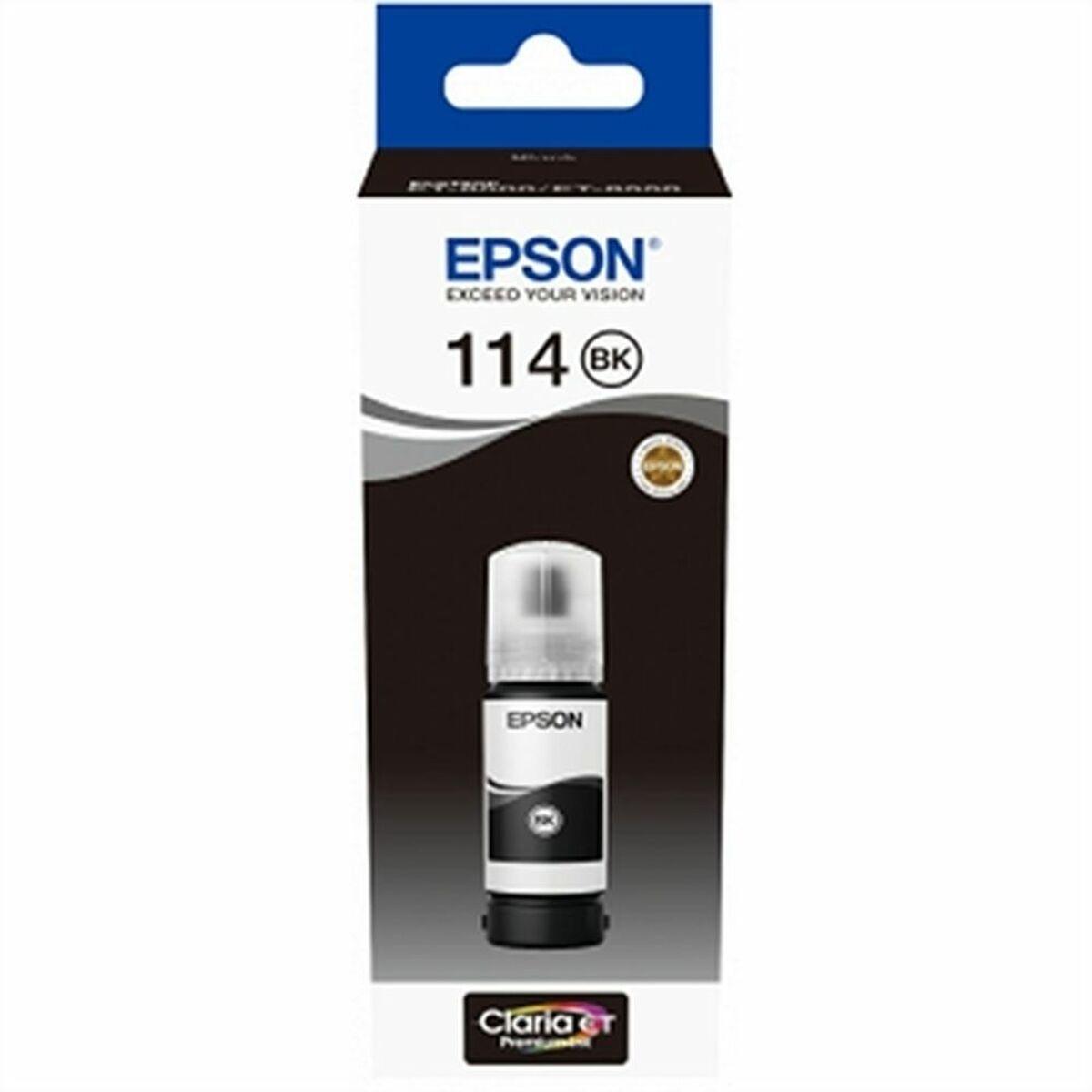 Blæk til genopfyldningspatroner Epson Ecotank 114 70 ml Fotosort