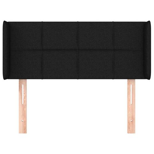 Sengegavl med kanter 93x16x78/88 cm stof sort
